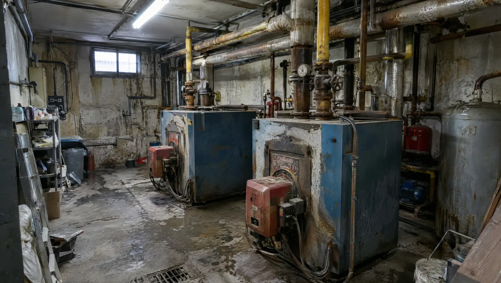 Avant travaux : Copropriété 30 lots, chauffage gaz collectif